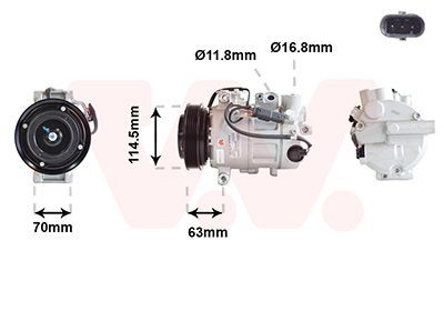 VAN WEZEL Air conditioning compressor Article number: 3001K727 cheaply