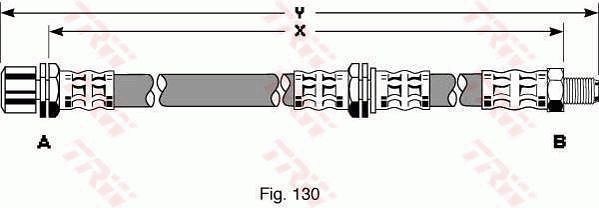 TRW Brake hose Article number: PHB252 cheaply