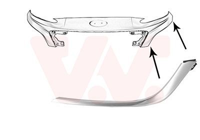 VAN WEZEL 8150583 Bumper moulding KONA 1.0 T-GDi Hybrid 48V 120 PS Petrol/Electric 2023