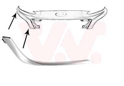 VAN WEZEL 8150584 Bumper moulding KONA 1.0 T-GDi Hybrid 48V 120 PS Petrol/Electric 2023