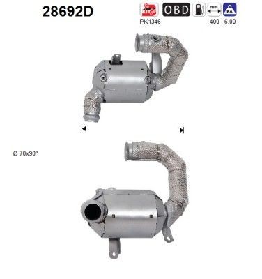AS Catalytic converter Article number: 28692D cheaply