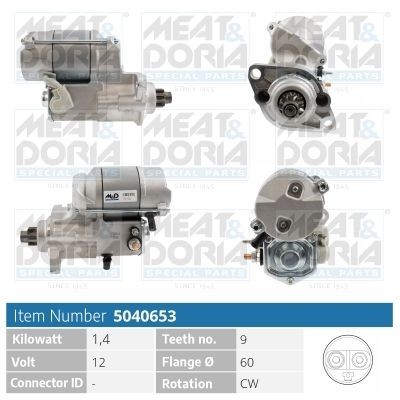 MEAT & DORIA Starter motor Article number: 5040653 cheaply