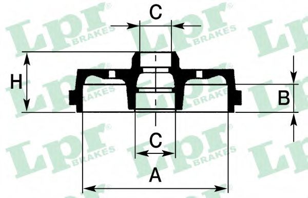 LPR Brake drum Article number: 7D0335 cheaply