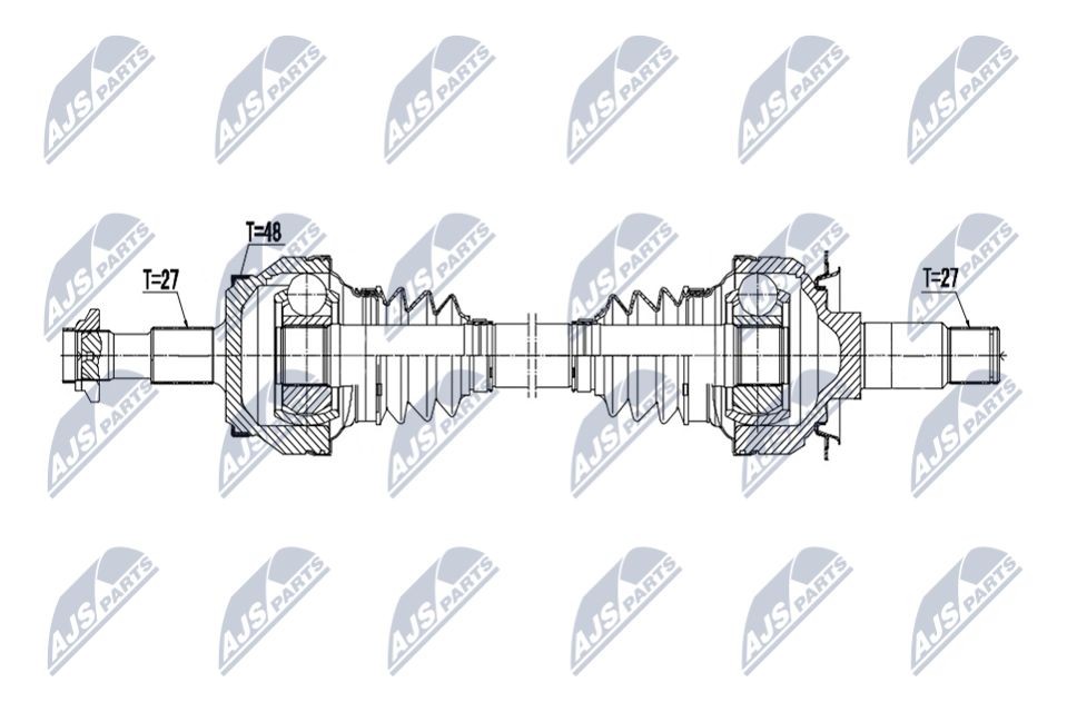NTY Drive shaft Article number: NPW-ME-197 cheaply