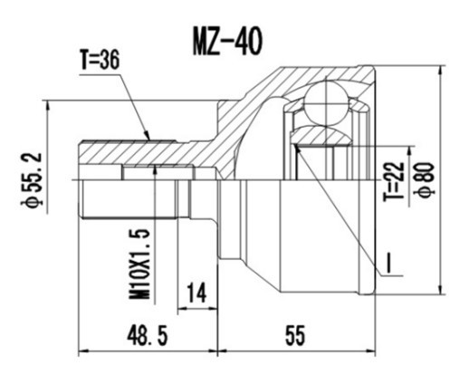 PROCARO Joint kit, drive shaft Article number: 77-MZ-900 cheaply