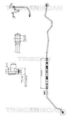 TRISCAN Hydraulic Hose, steering system Article number: 8516 29019 cheaply