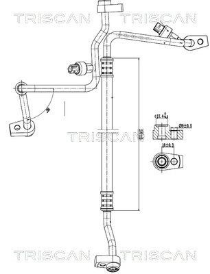 TRISCAN High- / Low Pressure Line, air conditioning Article number: 9010 16020 cheaply