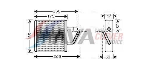 AVA COOLING SYSTEMS Heater matrix Article number: MZ6194 cheaply