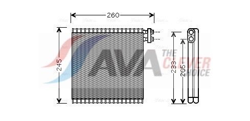 AVA COOLING SYSTEMS Air conditioning evaporator Article number: MZV216 cheaply