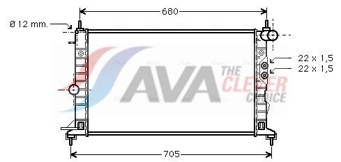 AVA COOLING SYSTEMS Radiator, racire motor număr articol: OLA2244 ieftin
