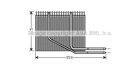 AVA COOLING SYSTEMS Air conditioning evaporator Article number: RTV353 cheaply