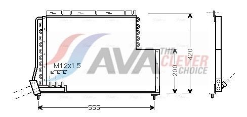 AVA COOLING SYSTEMS Air conditioning condenser Article number: VO5078 cheaply