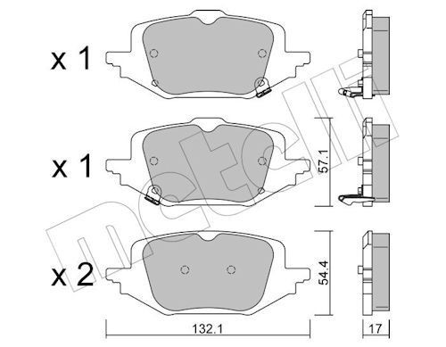 METELLI Brake pad set Article number: 22-1397-0 cheaply