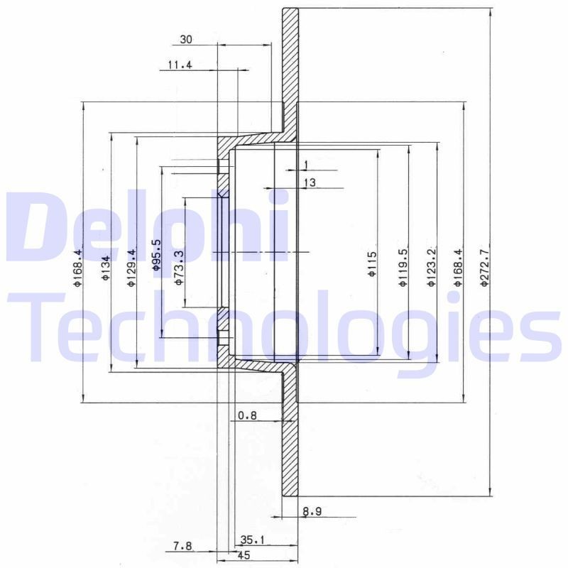 DELPHI Brake disc Article number: BG2015 cheaply