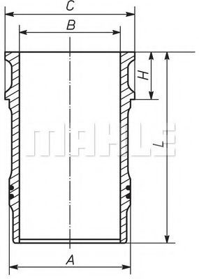 MAHLE ORIGINAL Cylinder Sleeve Article number: 623 WN 57 cheaply