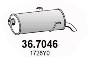 ASSO Rear silencer Article number: 36.7046 cheaply