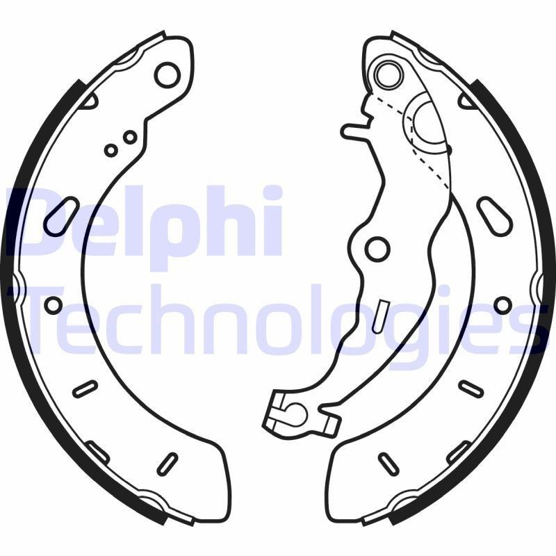 DELPHI Brake Shoe Set Article number: LS2062 cheaply