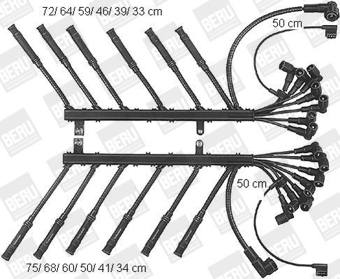 BERU Ignition Cable Kit Article number: ZE1200 cheaply
