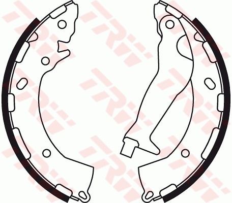 TRW Brake Shoe Set Article number: GS8785 cheaply