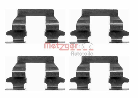 METZGER 109-1625 Lisakomplekt, ketaspiduriklotsid KANGOO 1.5 dCi 90 (FW0G, FW05, FW08, FW11) 90 HP Diisel