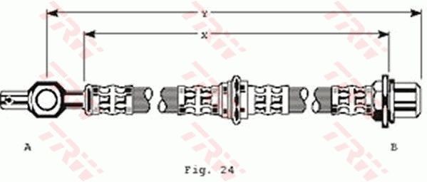 TRW Brake hose Article number: PHD180 cheaply