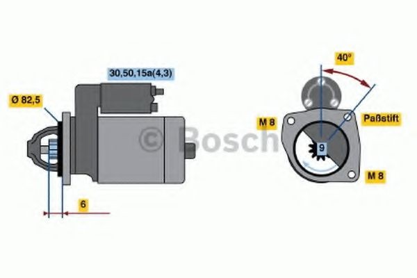 BOSCH Motor de arranque Número de artículo: 0 001 108 090 a buen precio