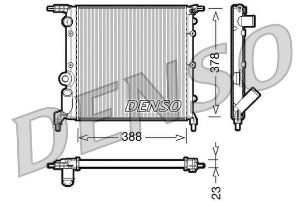 DENSO Radiaator, mootorijahutus Artikli number: DRM23006 soodsalt