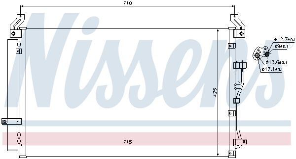 NISSENS Air conditioning condenser Article number: 940212 cheaply