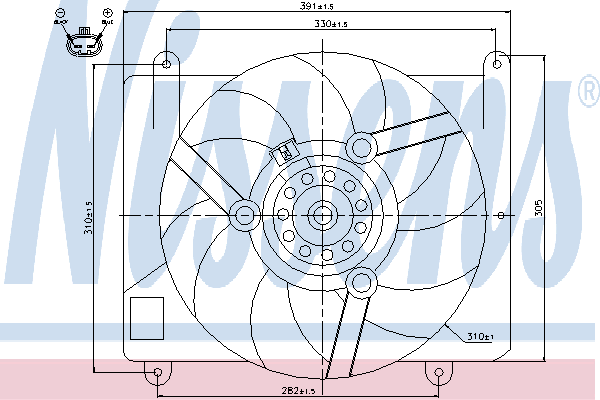 NISSENS Radiaatori ventilaator Artikli number: 85305 soodsalt
