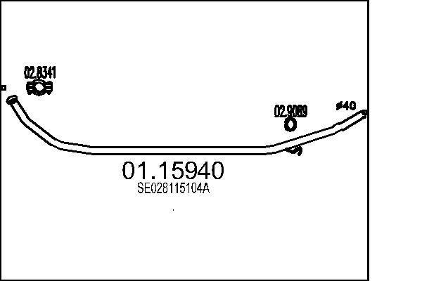 MTS Išleidimo kolektorius prekės numeris: 01.15940 nebrangu