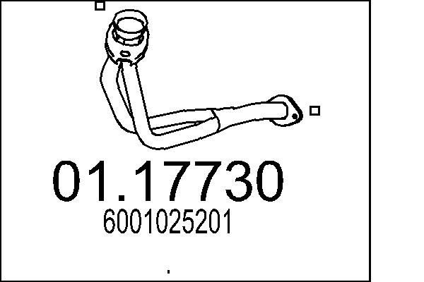 MTS Exhaust Pipe Article number: 01.17730 cheaply