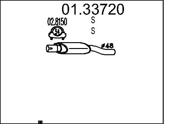 MTS Front Silencer Article number: 01.33720 cheaply