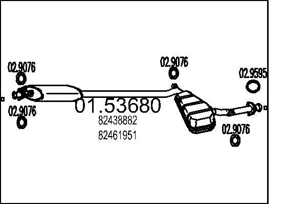 MTS Middle silencer Article number: 01.53680 cheaply