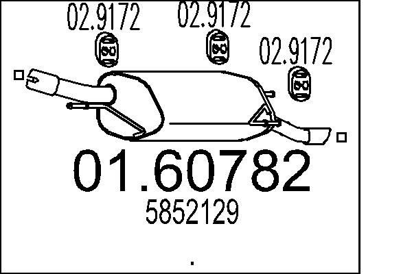 MTS Rear silencer Article number: 01.60782 cheaply