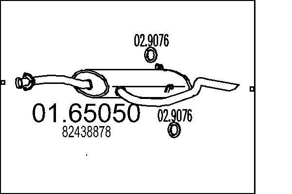 MTS Rear silencer Article number: 01.65050 cheaply