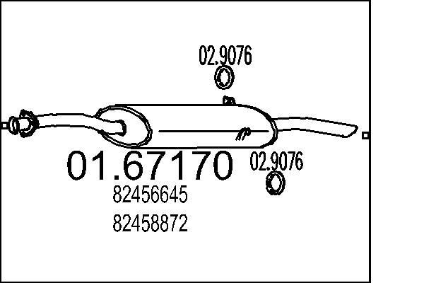 MTS Rear silencer Article number: 01.67170 cheaply