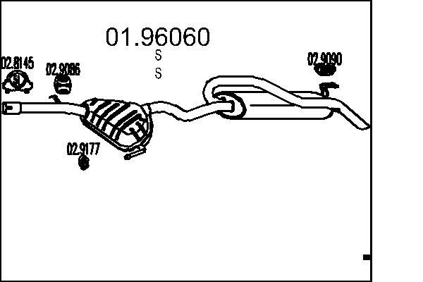 MTS Rear silencer Article number: 01.96060 cheaply