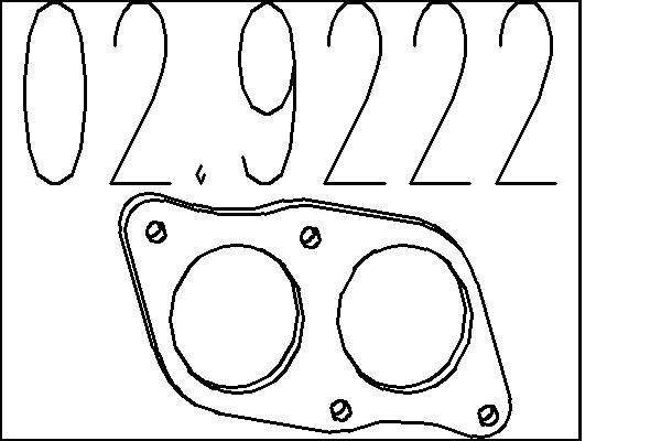 MTS Exhaust pipe gasket Article number: 02.9222 cheaply