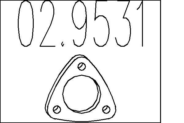 MTS Exhaust pipe gasket Article number: 02.9531 cheaply