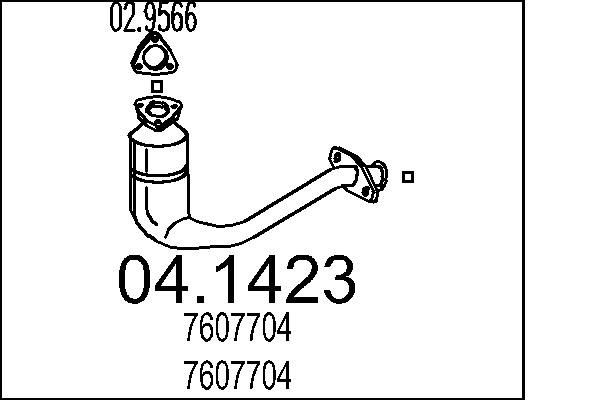 MTS Catalytic converter Article number: 04.1423 cheaply