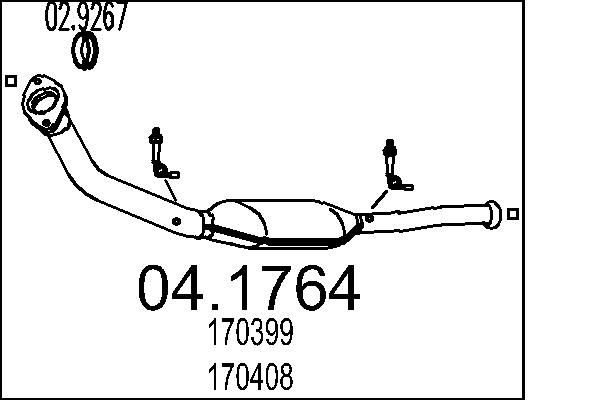 MTS Catalytic converter Article number: 04.1764 cheaply
