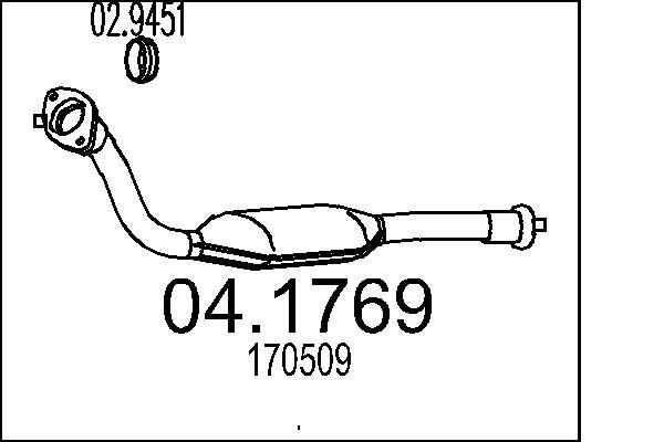 MTS Katalysator Varenummer: 04.1769 billige