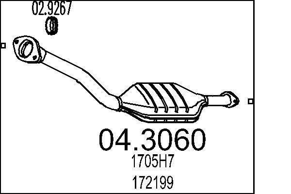 MTS Catalytic converter Article number: 04.3060 cheaply