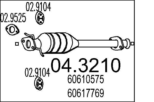 MTS Catalytic converter Article number: 04.3210 cheaply