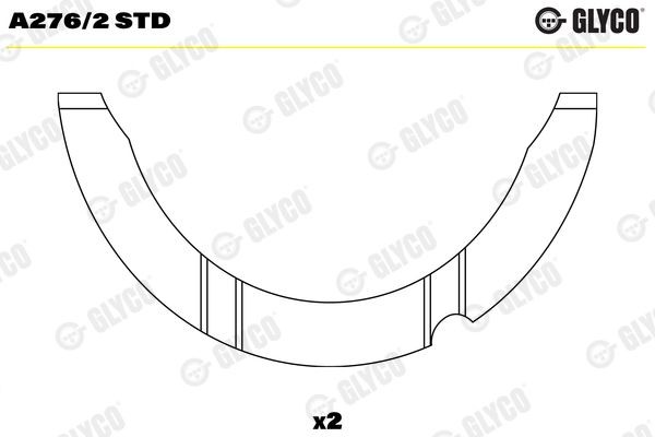 GLYCO A276/2 STD Thrust Washer, crankshaft COROLLA 1.8 VVTi Hybrid (ZWE219) 140 PS Petrol/Electric