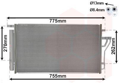 VAN WEZEL Air conditioning condenser Article number: 82005279 cheaply