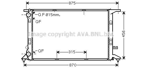 PRASCO Engine radiator Article number: AIA2292 cheaply