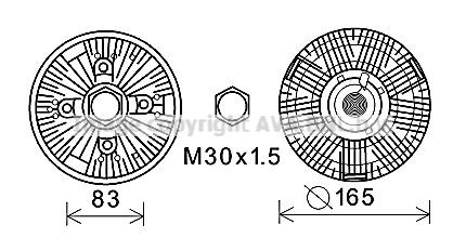 PRASCO Fan clutch Article number: AUC206 cheaply