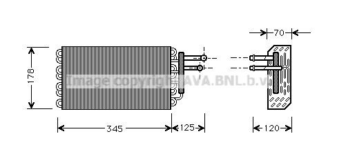 PRASCO Air conditioning evaporator Article number: MSV049 cheaply