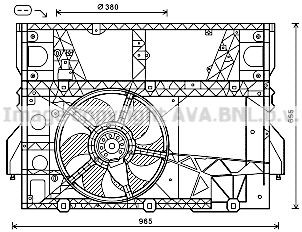 PRASCO Fan, radiator Article number: OL7589 cheaply